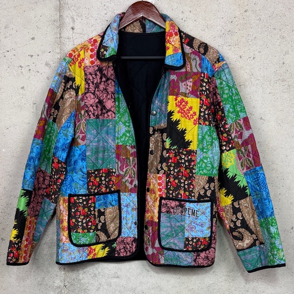 Supreme reversible pachwork Blouson Jackets sz M - Picture 2 of 14